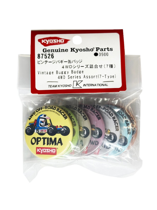 KYOSHO VINTAGE 4WD BUGGY BADGE (7PCS) 87526