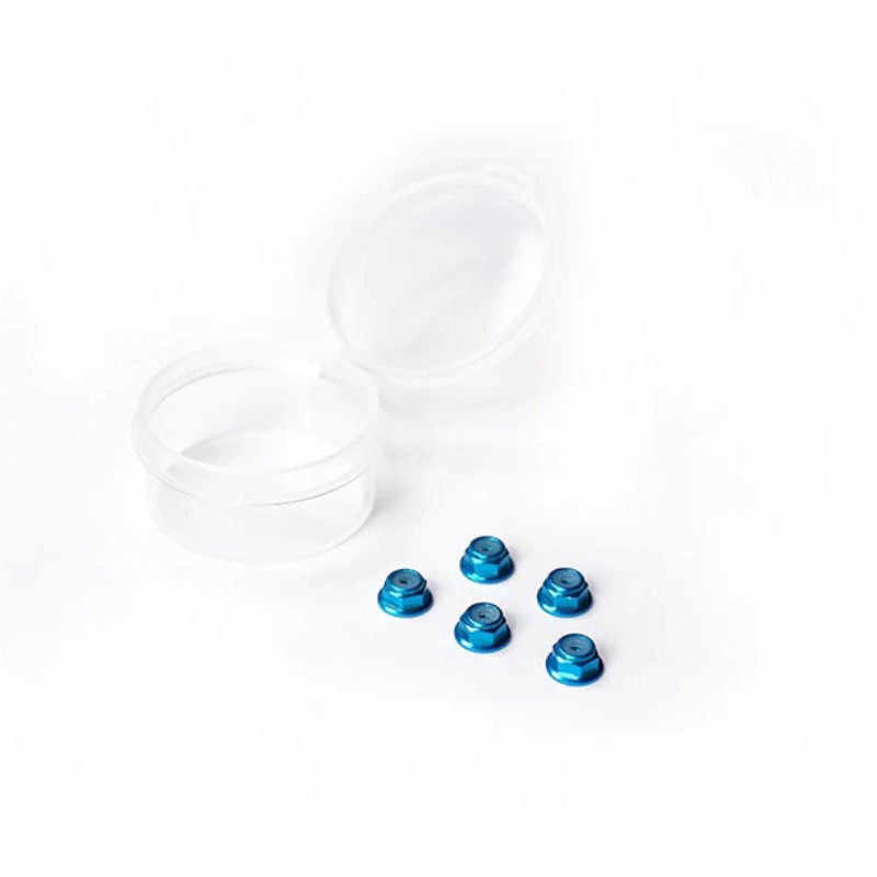 KOSWORK ECROUS DE ROUE NYLSTOP ALU BLEUS M2 EPAULÉS (5) MINI-Z SERIES KOS04371-1F