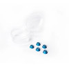 KOSWORK ECROUS DE ROUE NYLSTOP ALU BLEUS M2 EPAULÉS (5) MINI-Z SERIES KOS04371-1F