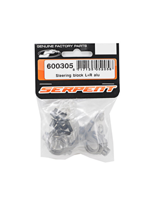 SERPENT STEERING BLOCK L+R ALU 811 V1  600305