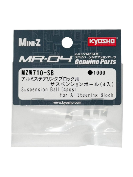 KYOSHO ROTULES DE SUSPENSION POUR PORTE-FUSEE ALU MINI-Z MR04 (4) MZW710-SB