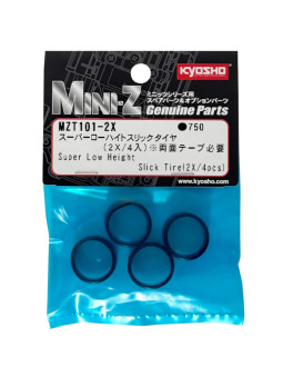 KYOSHO PNEUS MINI-Z SUPER LOW HEIGHT 2X SHORE (4) MZT101-2X