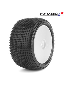 JETKO CHALLENGER 1:10 BUGGY 2.2 REAR TYRES WHITE WHEEL EOS YELLOW JK2004EGW