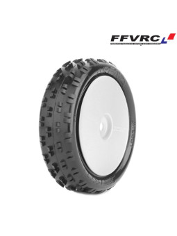 JETKO ARENA 2WD 1:10 BUGGY2.2 FRONT TYRES WHITE WHEEL EOS YELLOW JK2001EGW