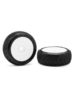 MATRIX ATLAS 1:8 BUGGY PRE-GLUED WHITE WHEELS (2) M.ATL