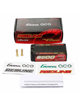 GENS ACE BATTERIE REDLINE 2.0 SHORTY 2S HV 7.6V-140C-6500 GEA65002S14S5