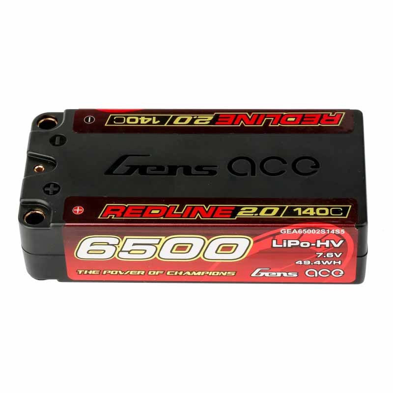GENS ACE BATTERIE REDLINE 2.0 SHORTY 2S HV 7.6V-140C-6500 GEA65002S14S5