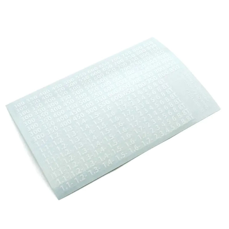 KYOSHO PLANCHE AUTOCOLLANT VISCOSITE AMORTISSEURS (BLANC) 36372W