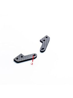 KOSWORK CARBON 3.0MM FRONT KNUCKLE PLATE FOR INFERNO MP11 (2) KOS04381-05