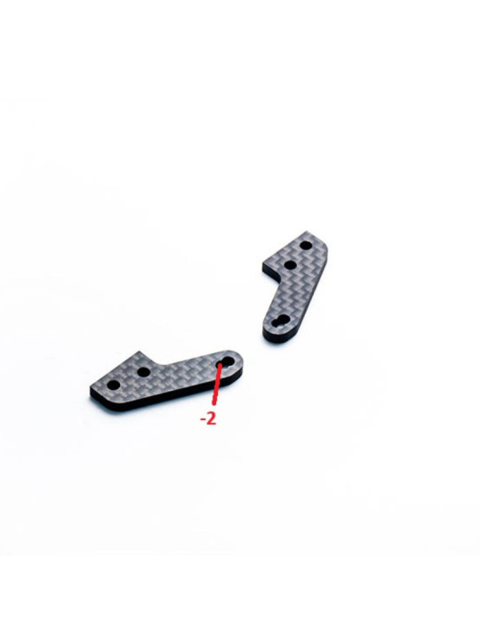 KOSWORK EQUERRES CARBONE 3.0MM DE PORTE-FUSEES AVANT POUR INFERNO MP11 (2) KOS04381-05