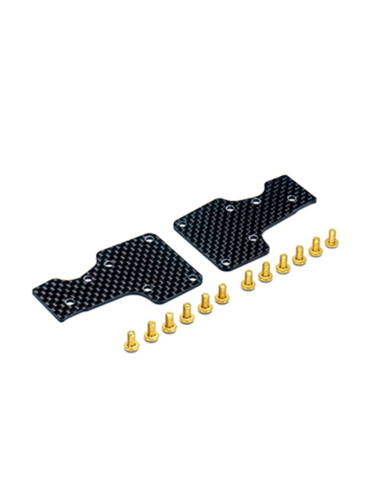 KOSWORK CARBON 1.5MM REAR ARM STIFFENER SET FOR INFERNO MP11 KOS04381-13
