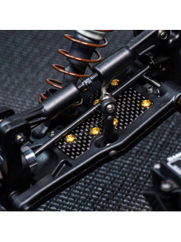 KOSWORK CARBON 1.5MM REAR ARM STIFFENER SET FOR INFERNO MP11 KOS04381-13