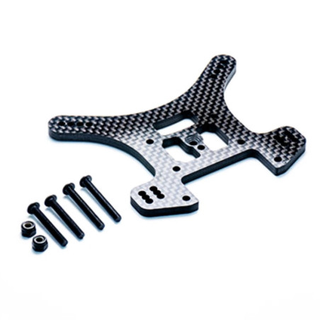 KOSWORK SUPPORT AMORTISSEUR ARRIÈRE CARBONE 4.0MM POUR INFERNO MP11 KOS04381-19