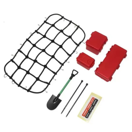 KYOSHO KC10 SERIES ROOF RACK NET AND ACCESSORIES - BLACK CLW008BK