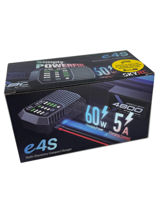 SKYRC e4S MULTI-CHEMISTRY COMPACT AC CHARGER (60W) SK100229-01