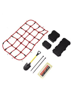 KYOSHO KC10 SERIES ROOF RACK NET AND ACCESSORIES - RED CLW008RD