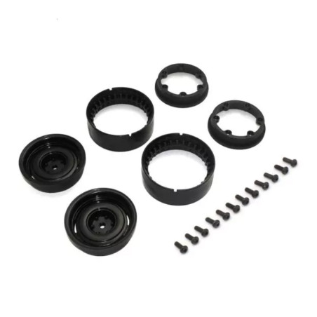 KYOSHO KC10 BEAD-LOCK 1.9 INCHES DISH BLACK WHEELS (2) CLH001BK