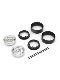 KYOSHO JANTES DISH BEAD-LOCK KC10 (2) CHROME 1.9 INCHES CLH001SC