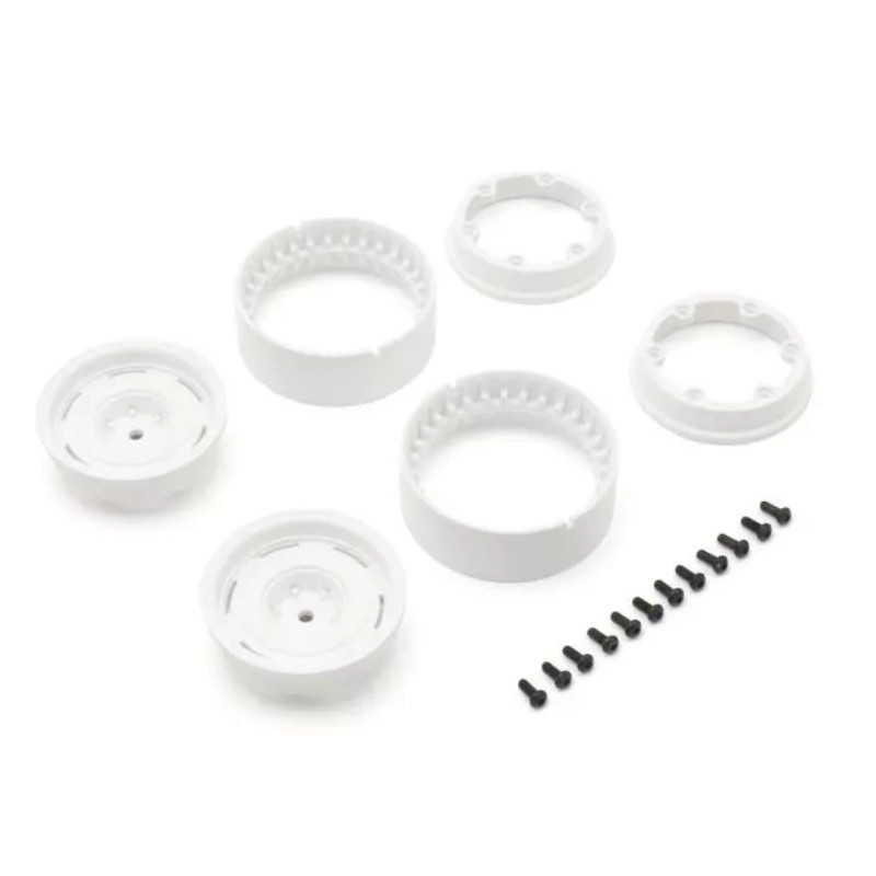 KYOSHO KC10 BEAD-LOCK 1.9 INCHES DISH WHITE WHEELS (2) CLH001WH