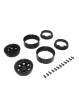 KYOSHO KC10 BEAD-LOCK 1.9 INCHES SPOKE BLACK WHEELS (2) CLH002BK