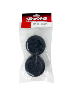 TRAXXAS ROUES MONTEES COLLEES SLICK JANTES NOIRES AVANTS HARD (2) MINI RALLY 10876-BLK