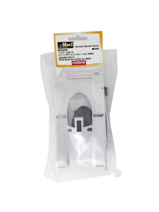 KYOSHO MINI-Z JAGUAR XJR-14 WHITE BODY SET + 2WD RIMS MZN239