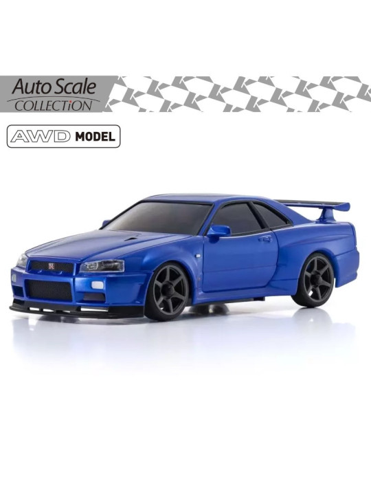 KYOSHO AUTOSCALE MINI-Z SKYLINE GT-R R34 METALLIC BLUE (MA020N-L) MZP487MB