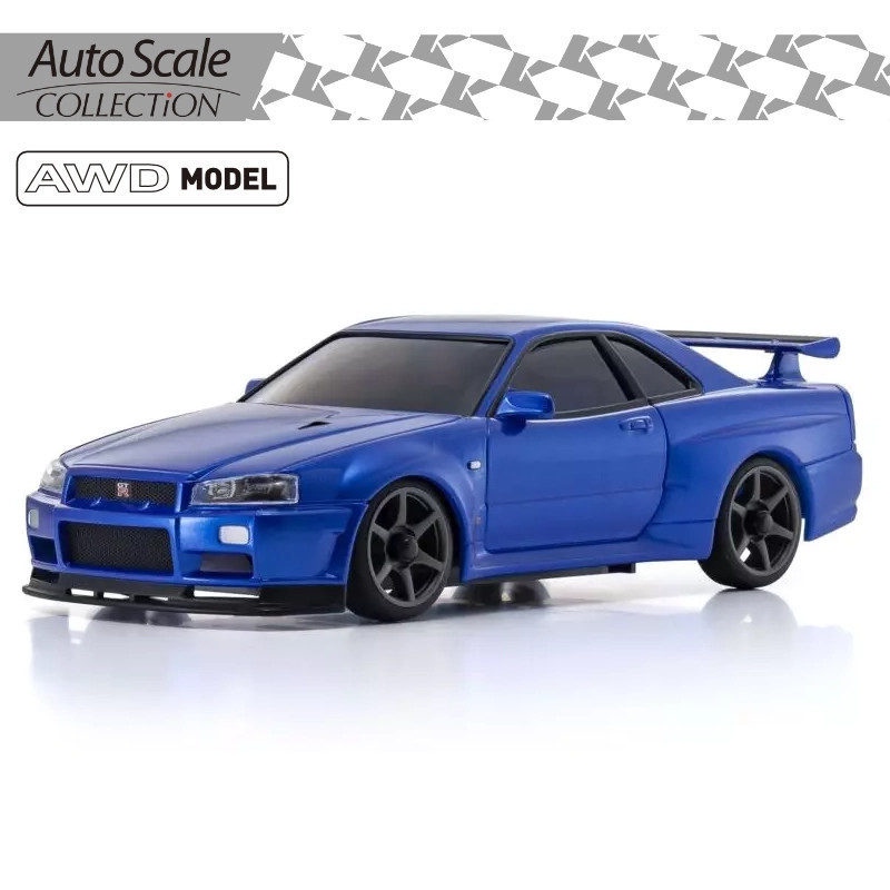 KYOSHO AUTOSCALE MINI-Z SKYLINE GT-R R34 METALLIC BLUE (MA020N-L) MZP487MB