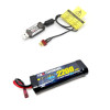 COMBO KYOSHO CHARGEUR USB DELTA PEAK 1A (NIMH 7.2V - DEANS)  + BATTERIE 7,2V 2200MAH DEANS 72204-2200