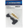 KOSWORK CARBON 1.5MM FRONT ARM STIFFENER SET FOR INFERNO MP11 KOS04381-11