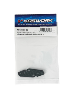 KOSWORK EQUERRES CARBONE 3.0MM DE PORTE-FUSEES AVANT POUR INFERNO MP11 (2) KOS04381-05