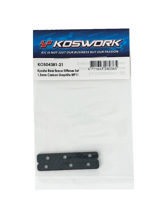 KOSWORK CARBON 1.5MM REAR BRACE STIFFENER FOR INFERNO MP11 KOS04381-21