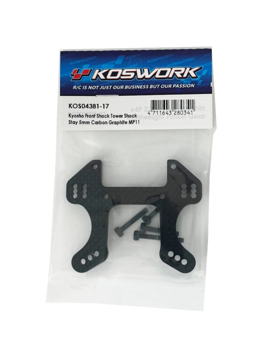 KOSWORK CARBON 5.0MM FRONT SHOCK TOWER FOR INFERNO MP11 KOS04381-17