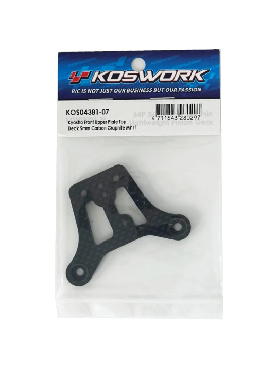 KOSWORK CARBON 5.0MM FRONT UPPER PLATE FOR INFERNO MP11 KOS04381-07