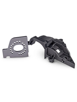 TRAXXAS COUVERCLE DE TRANSMISSION ET SUPPORT MOTEUR ALU GRIS 10769R