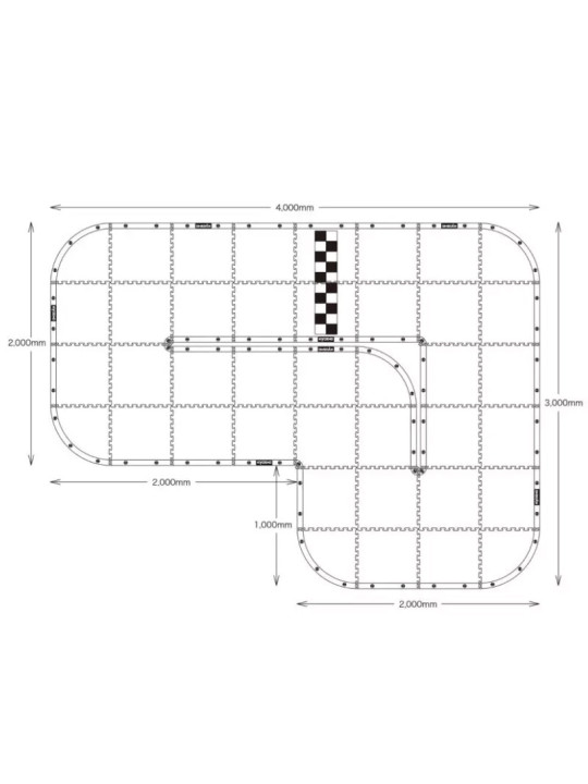 KYOSHO MINI-Z CARPET TRACK 50 BASIC SET (40PCS - 50X50) 87211