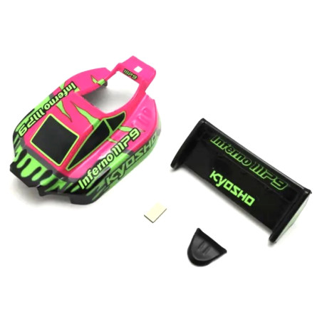 KYOSHO CARROSSERIE INFERNO MP9 MINI-Z BUGGY (ROSE & VERT) MBB03PGR