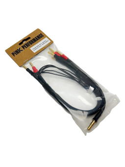 PINK PERFORMANCE CABLE DE CHARGE 30CM BANANE VERS 2X2S (4-5MM) PP0-1001S2