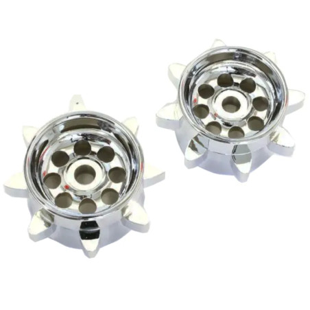 KYOSHO ROUES D'ENTRAINEMENT CHROMEES (2) KYOSHO BLIZZARD BL8MS