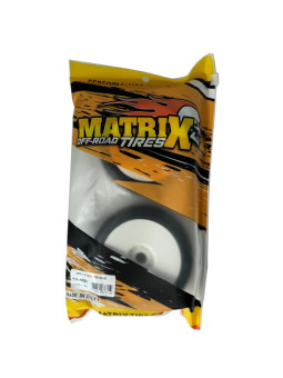 MATRIX PNEUS BUGGY 1:8 NEBULA (2) MONTÉS COLLÉS JANTES BLANCHES M.NEB