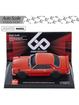 KYOSHO AUTOSCALE MINI-Z NISSAN SKYLINE 2000 GTR KPCG10 RED 60TH ANNIVERSARY (MA020) MZP466R60
